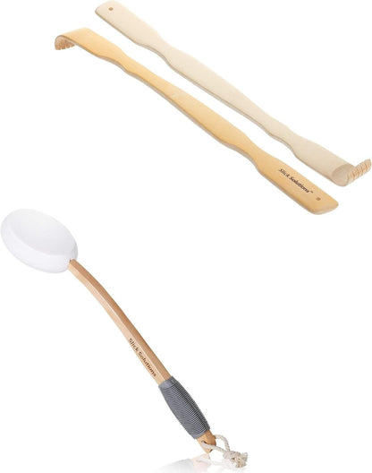 Slick- Bamboo Back Scratcher and Lotion Applicator