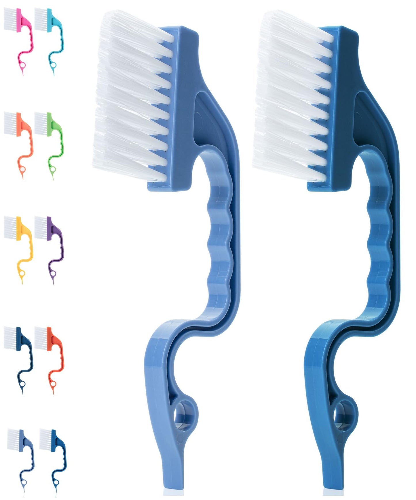 Slick- Window Track Cleaning Brush, 2 Pack, Window Cleaning Brush Tool, Window Groove Cleaning Brush, Window Track Cleaner, Gap Cleaning Brush, Window Groove Cleaning Tool, Orange/Green