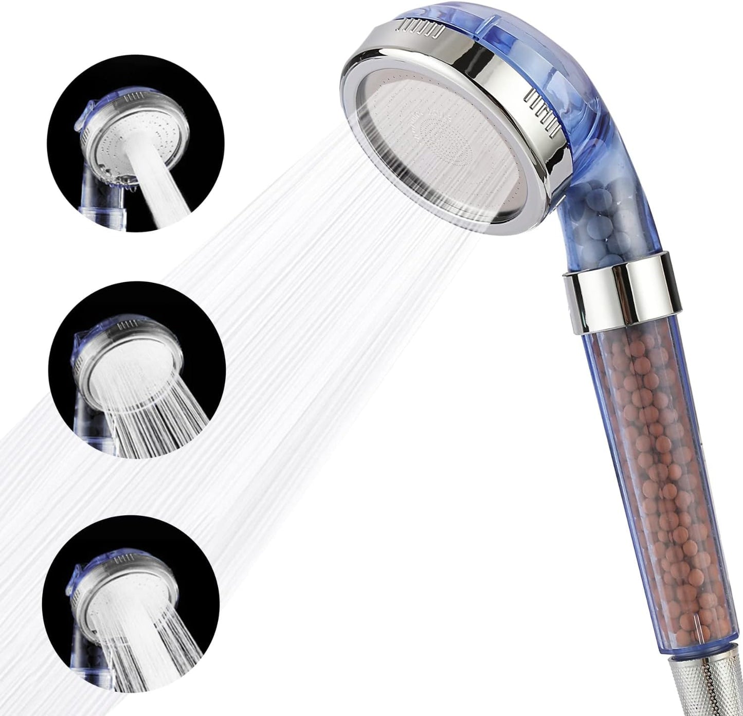 Slick- Filtered Shower Head, Shower Head Filter for Hard Water, High Pressure Shower Heads, Shower Head with Filters, Filter Shower Head, Water Softener Shower Head, High Pressure Shower Head