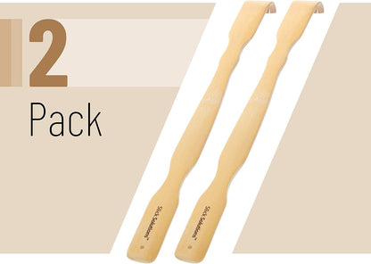 Slick- Bamboo Back Scratcher, 16.5”, 2 pcs, Back Scratcher for Men and Women, Wooden Back Scratcher Long Handle, Back Scratcher Bamboo, Wood Back Scratcher