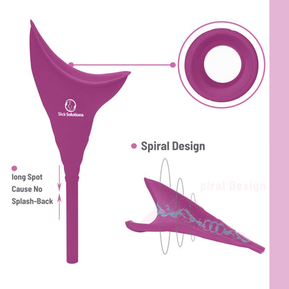 Slick- Female Urination Device, Blue Female Urinal, Urinal for Women, Pee Funnel for Women, Womens Pee Funnel, Portable Urinal for Women, Female Pee Funnel, Womens Urinal Funnel, Womens Urinal