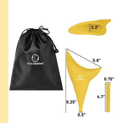 Slick- Female Urination Device, Yellow Female Urinal, Urinal for Women, Pee Funnel for Women, Womens Pee Funnel, Portable Urinal for Women, Female Pee Funnel, Womens Urinal Funnel, Womens Urinal