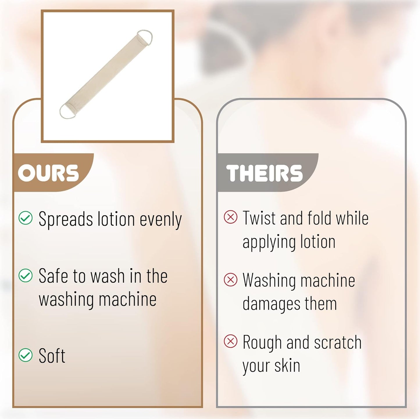 Slick- Lotion Applicator for Your Back - Easy Application of Lotions and Creams - Smooth and Even Application to Entire Back - Sunscreen Applicator for Back