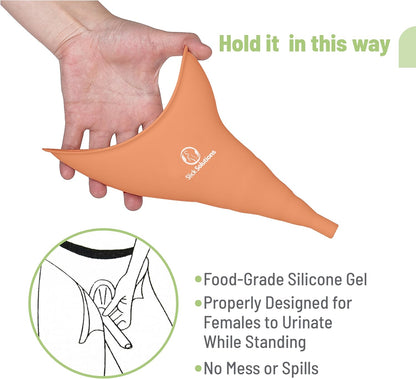 Slick- Female Urination Device, 2 pcs, Female Urinal, Urinal for Women, Pee Funnel for Women, Womens Pee Funnel, Portable Urinal for Women, Female Pee Funnel, Womens Urinal Funnel, Womens Urinal