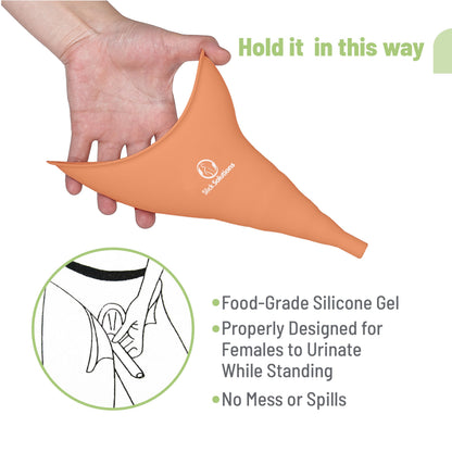 Slick- Female Urination Device, Blue Female Urinal, Urinal for Women, Pee Funnel for Women, Womens Pee Funnel, Portable Urinal for Women, Female Pee Funnel, Womens Urinal Funnel, Womens Urinal