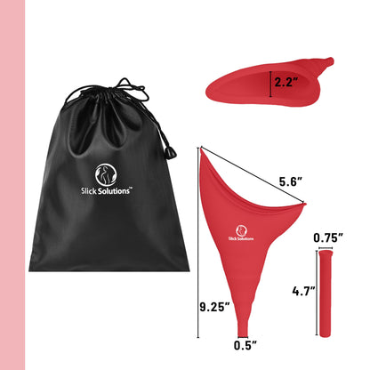 Slick- Female Urination Device, Blue Female Urinal, Urinal for Women, Pee Funnel for Women, Womens Pee Funnel, Portable Urinal for Women, Female Pee Funnel, Womens Urinal Funnel, Womens Urinal