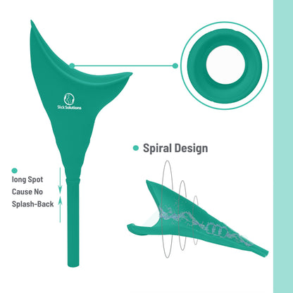 Slick- Female Urination Device, Yellow Female Urinal, Urinal for Women, Pee Funnel for Women, Womens Pee Funnel, Portable Urinal for Women, Female Pee Funnel, Womens Urinal Funnel, Womens Urinal