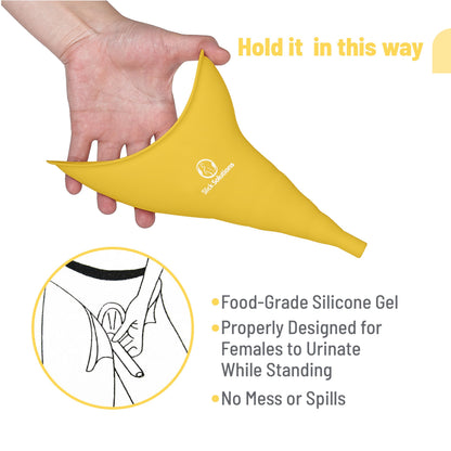 Slick- Female Urination Device, Blue Female Urinal, Urinal for Women, Pee Funnel for Women, Womens Pee Funnel, Portable Urinal for Women, Female Pee Funnel, Womens Urinal Funnel, Womens Urinal