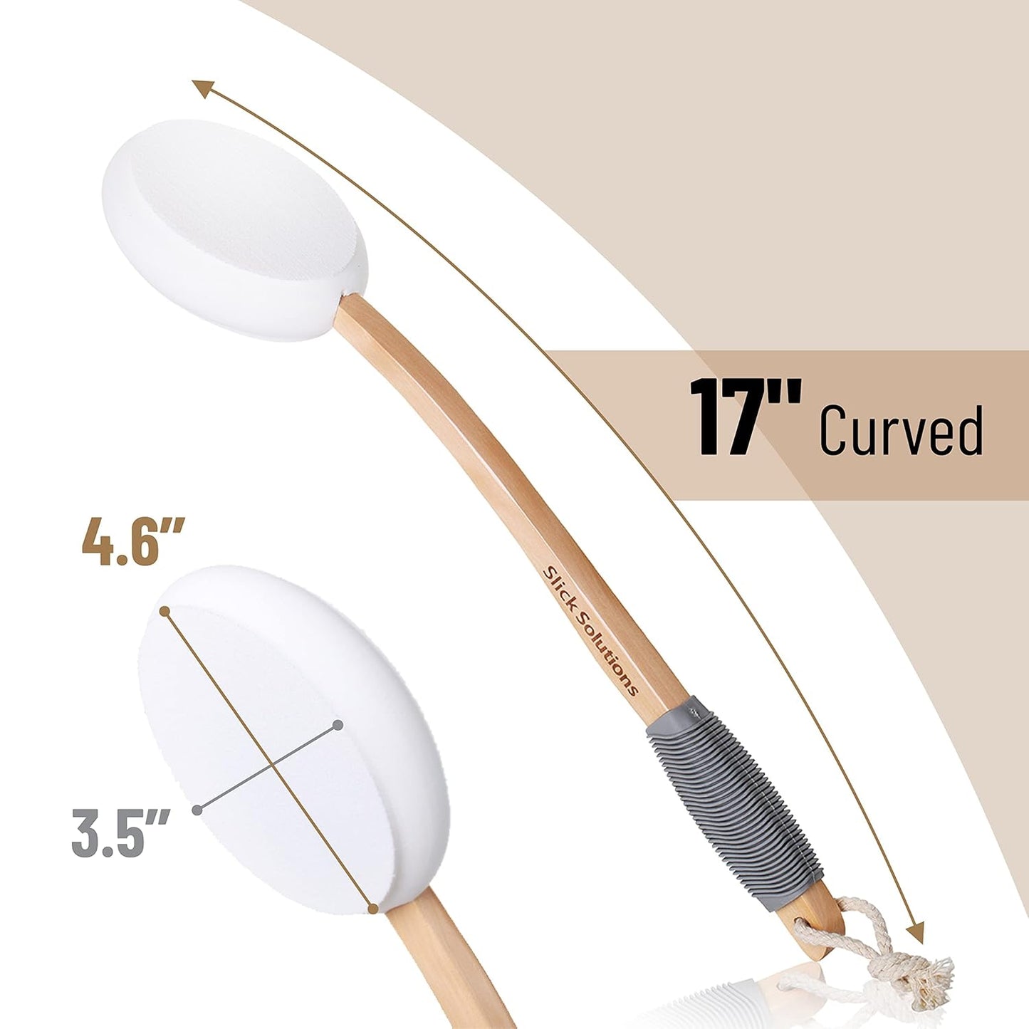 Slick- Lotion Applicator and Shower Brush, 17 inch