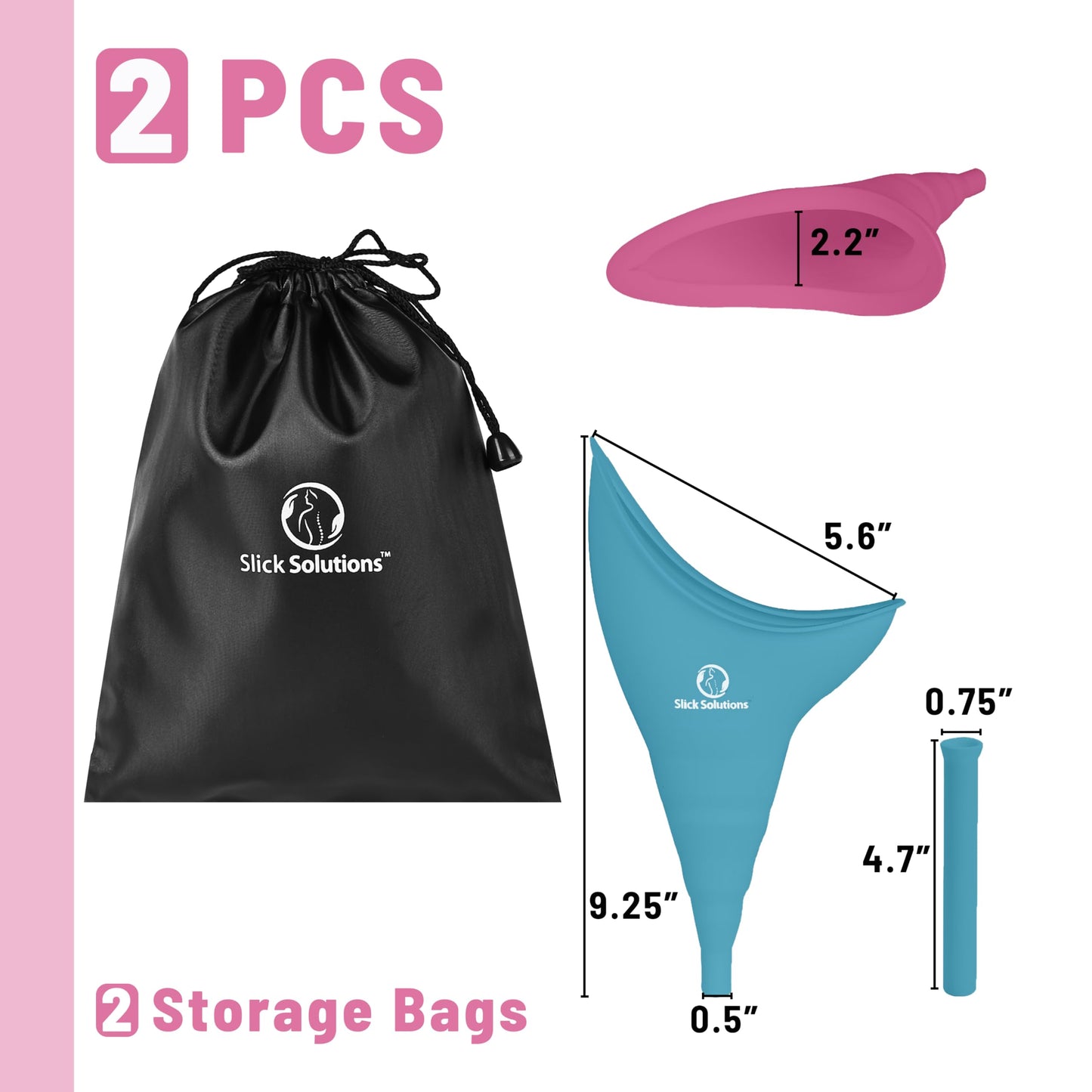 Slick- Female Urination Device, Yellow Female Urinal, Urinal for Women, Pee Funnel for Women, Womens Pee Funnel, Portable Urinal for Women, Female Pee Funnel, Womens Urinal Funnel, Womens Urinal