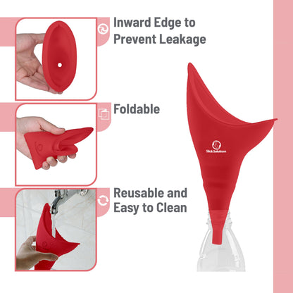 Slick- Female Urination Device, Blue Female Urinal, Urinal for Women, Pee Funnel for Women, Womens Pee Funnel, Portable Urinal for Women, Female Pee Funnel, Womens Urinal Funnel, Womens Urinal