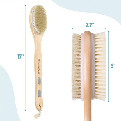 Slick- Bamboo Back Scratcher and Shower Brush