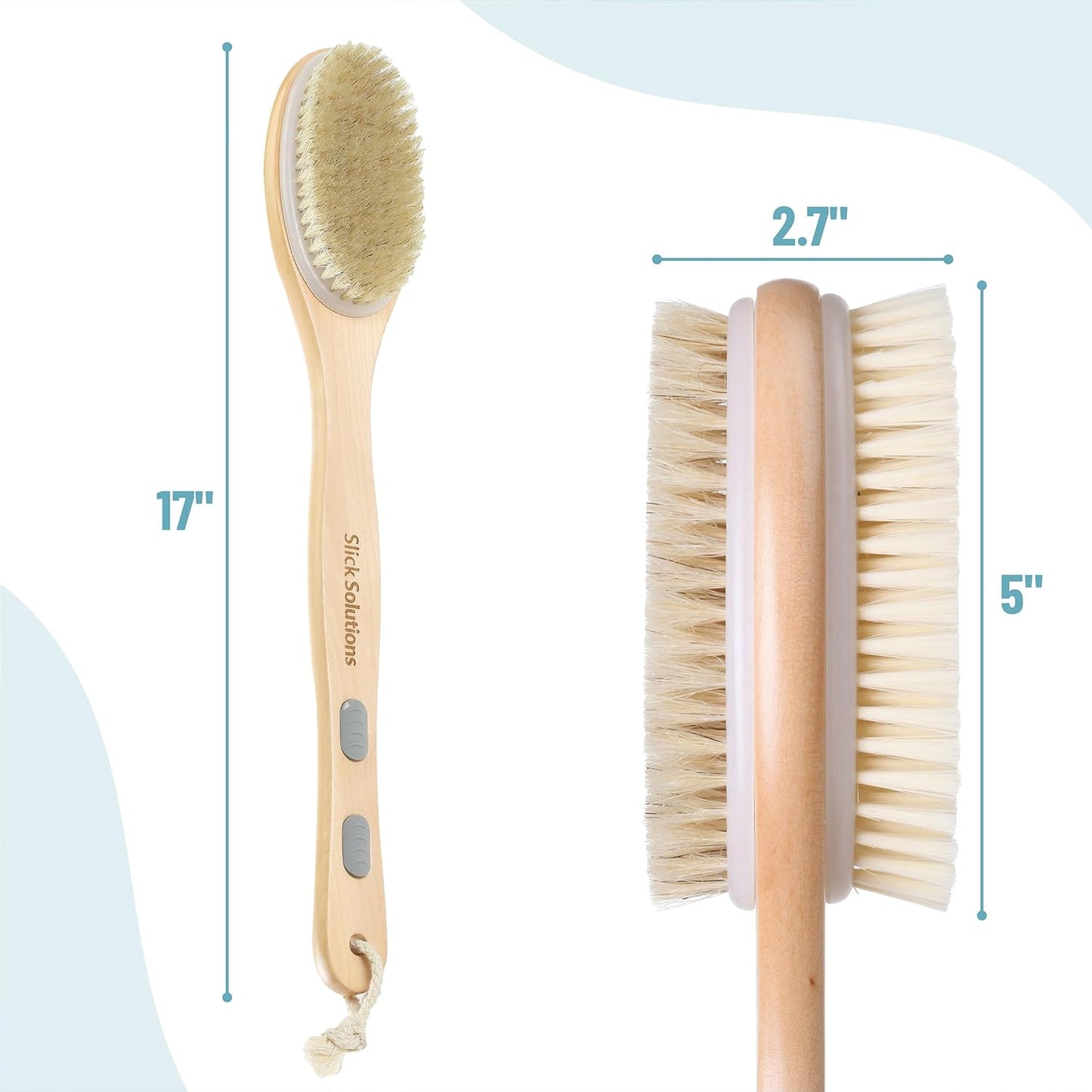 Slick- Lotion Applicator and Shower Brush, 17 inch