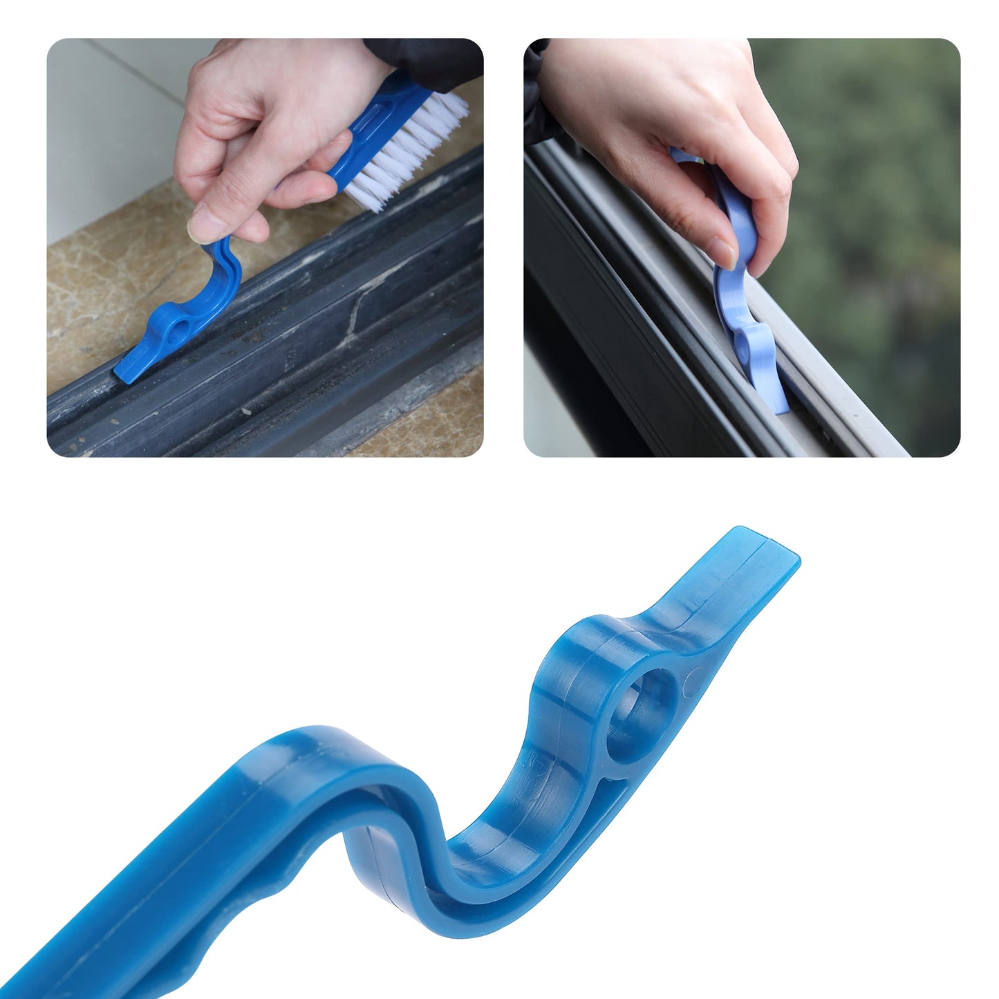 Slick- Window Track Cleaning Brush, 2 Pack, Window Cleaning Brush, Window Groove Cleaning Brush, Window Track Cleaner, Gap Cleaning Brush, Window Groove Cleaning Tool, Window Cleaning Brush Tool