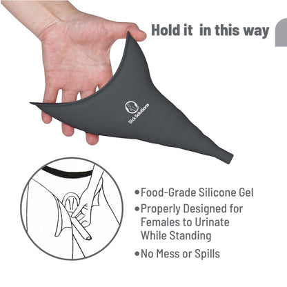Slick- Female Urination Device, Blue Female Urinal, Urinal for Women, Pee Funnel for Women, Womens Pee Funnel, Portable Urinal for Women, Female Pee Funnel, Womens Urinal Funnel, Womens Urinal
