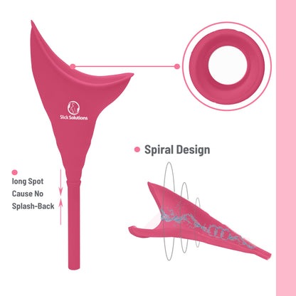 Slick- Female Urination Device, Blue Female Urinal, Urinal for Women, Pee Funnel for Women, Womens Pee Funnel, Portable Urinal for Women, Female Pee Funnel, Womens Urinal Funnel, Womens Urinal