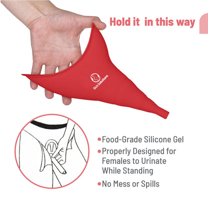 Slick- Female Urination Device, Blue Female Urinal, Urinal for Women, Pee Funnel for Women, Womens Pee Funnel, Portable Urinal for Women, Female Pee Funnel, Womens Urinal Funnel, Womens Urinal