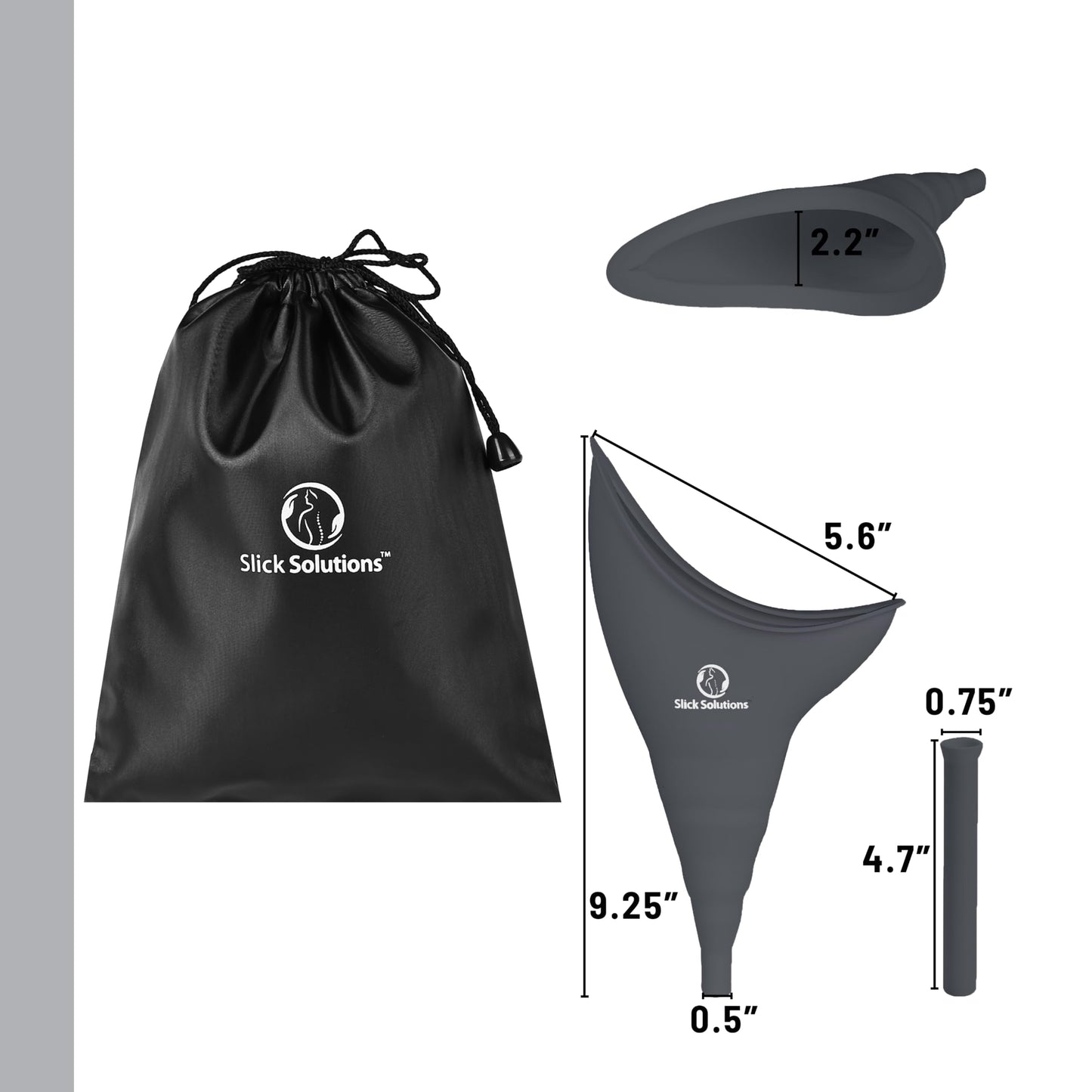 Slick- Female Urination Device, Blue Female Urinal, Urinal for Women, Pee Funnel for Women, Womens Pee Funnel, Portable Urinal for Women, Female Pee Funnel, Womens Urinal Funnel, Womens Urinal