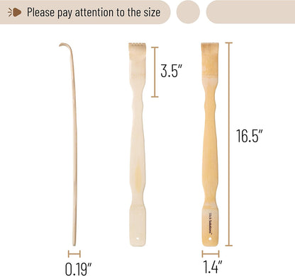 Slick- Bamboo Back Scratcher and Shower Brush