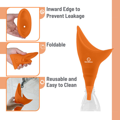 Slick- Female Urination Device, Blue Female Urinal, Urinal for Women, Pee Funnel for Women, Womens Pee Funnel, Portable Urinal for Women, Female Pee Funnel, Womens Urinal Funnel, Womens Urinal