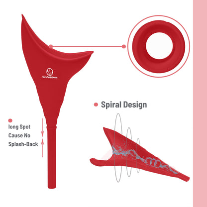 Slick- Female Urination Device, Blue Female Urinal, Urinal for Women, Pee Funnel for Women, Womens Pee Funnel, Portable Urinal for Women, Female Pee Funnel, Womens Urinal Funnel, Womens Urinal