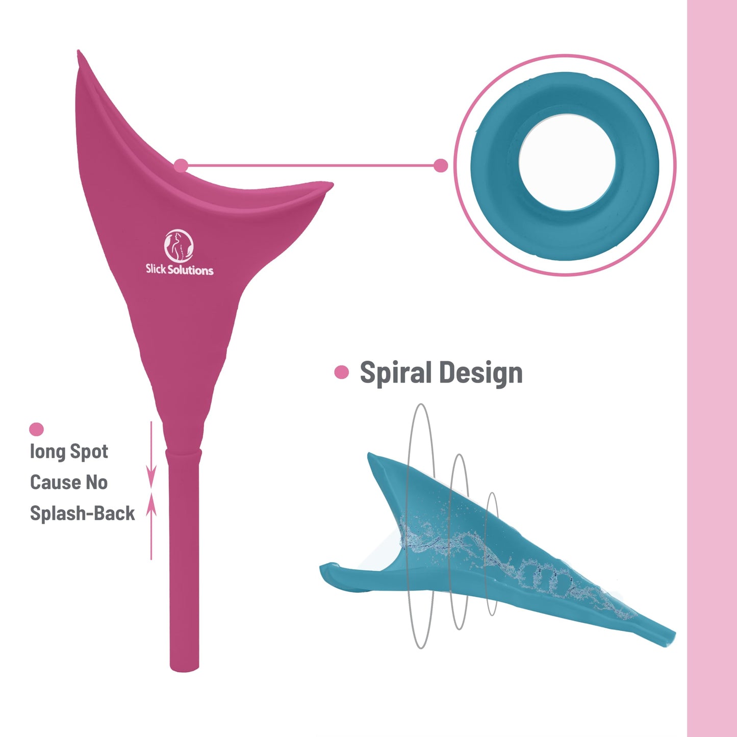 Slick- Female Urination Device, Yellow Female Urinal, Urinal for Women, Pee Funnel for Women, Womens Pee Funnel, Portable Urinal for Women, Female Pee Funnel, Womens Urinal Funnel, Womens Urinal