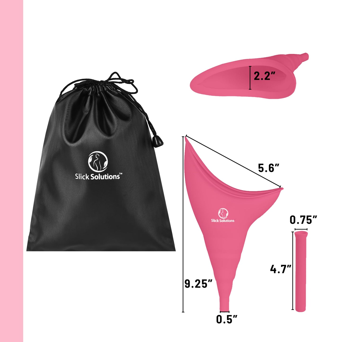 Slick- Female Urination Device, Yellow Female Urinal, Urinal for Women, Pee Funnel for Women, Womens Pee Funnel, Portable Urinal for Women, Female Pee Funnel, Womens Urinal Funnel, Womens Urinal