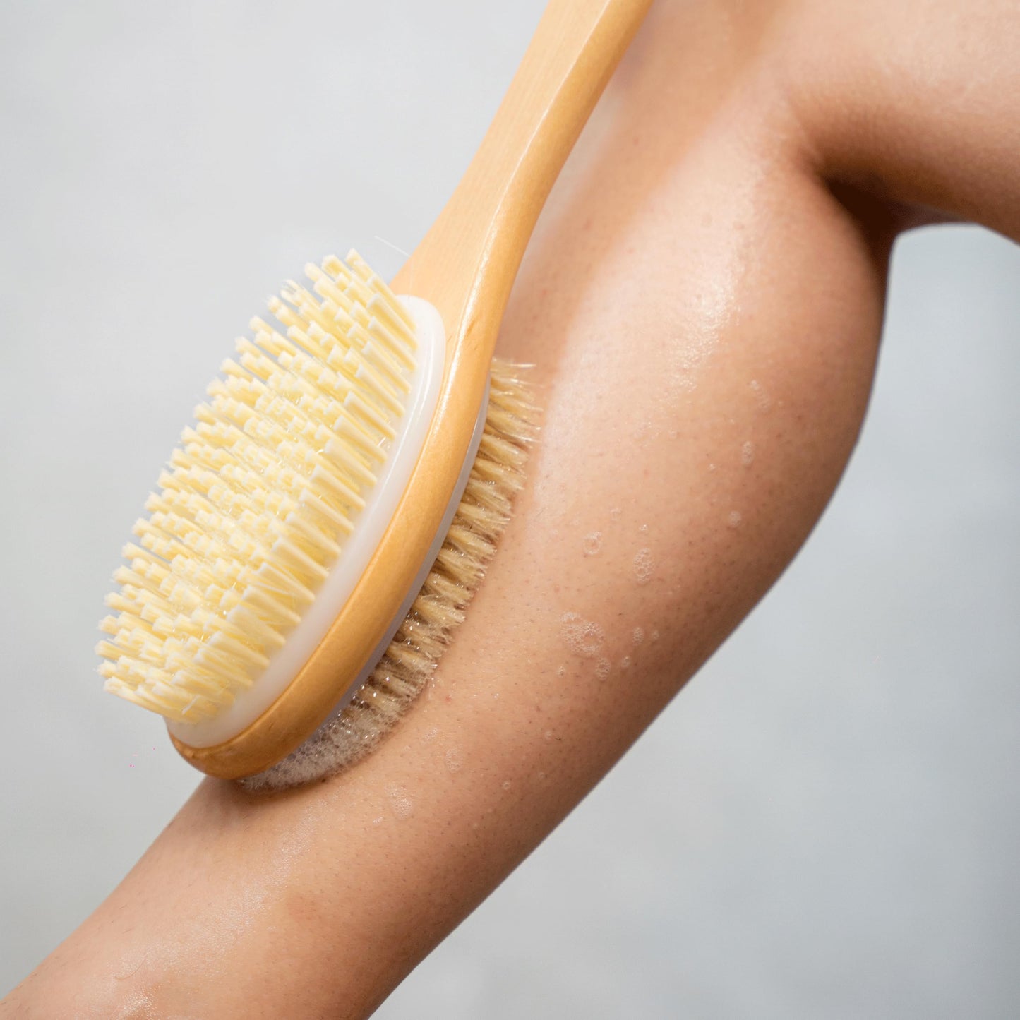 Slick- Shower Brush, Double Sided Shower Brush, Back Scrubber, Bath Brush, Back Brush, Back Brush Long Handle for Shower, Shower Brushes for Your Back, Bath Brush Long Handle for Shower