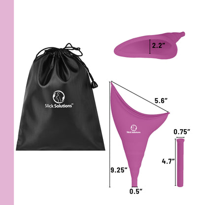 Slick- Female Urination Device, Yellow Female Urinal, Urinal for Women, Pee Funnel for Women, Womens Pee Funnel, Portable Urinal for Women, Female Pee Funnel, Womens Urinal Funnel, Womens Urinal