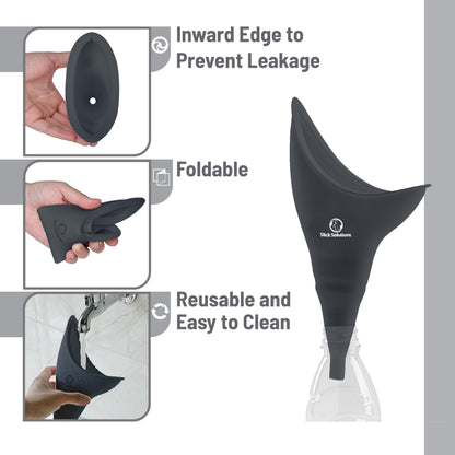 Slick- Female Urination Device, Blue Female Urinal, Urinal for Women, Pee Funnel for Women, Womens Pee Funnel, Portable Urinal for Women, Female Pee Funnel, Womens Urinal Funnel, Womens Urinal