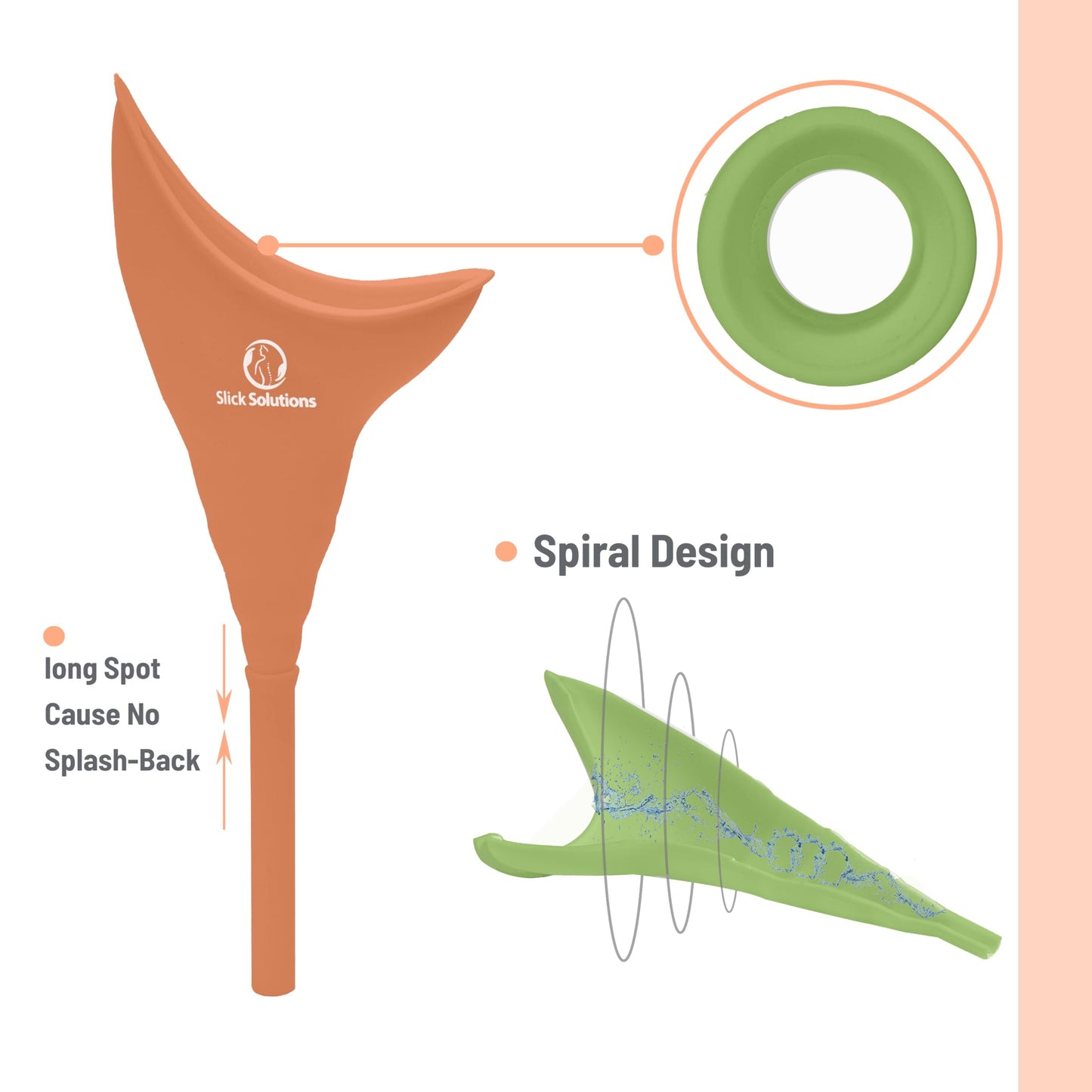 Slick- Female Urination Device, Yellow Female Urinal, Urinal for Women, Pee Funnel for Women, Womens Pee Funnel, Portable Urinal for Women, Female Pee Funnel, Womens Urinal Funnel, Womens Urinal