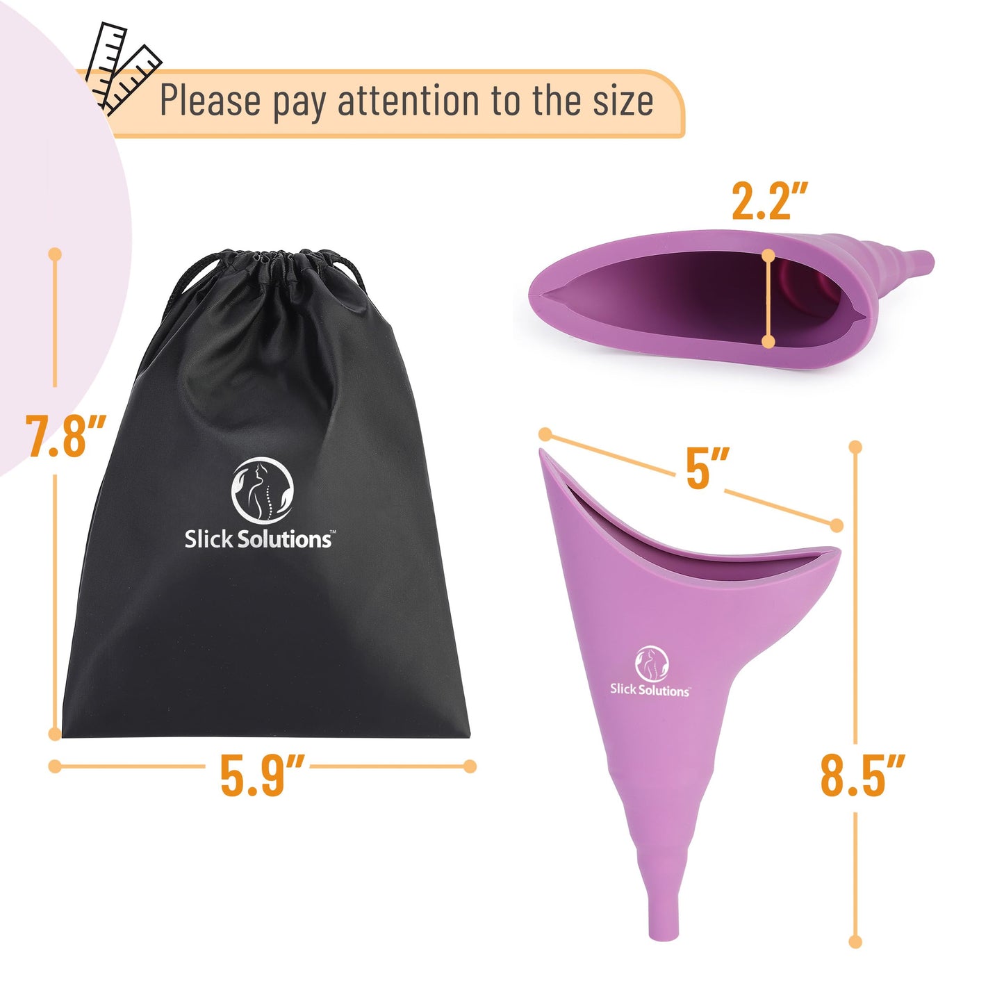 Slick- Female Urination Device, Blue Female Urinal, Urinal for Women, Pee Funnel for Women, Womens Pee Funnel, Portable Urinal for Women, Female Pee Funnel, Womens Urinal Funnel, Womens Urinal