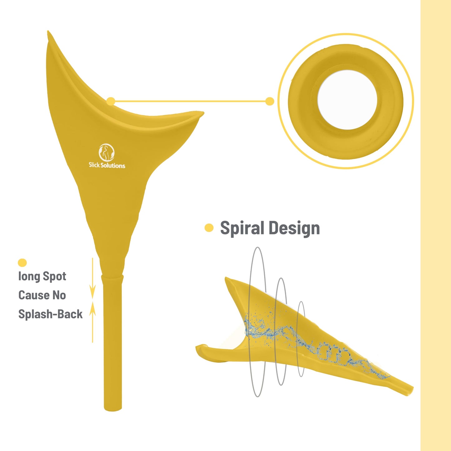 Slick- Female Urination Device, Blue Female Urinal, Urinal for Women, Pee Funnel for Women, Womens Pee Funnel, Portable Urinal for Women, Female Pee Funnel, Womens Urinal Funnel, Womens Urinal