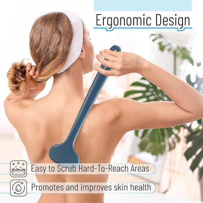 Slick- Bamboo Back Scratcher and Back Scrubber for Shower