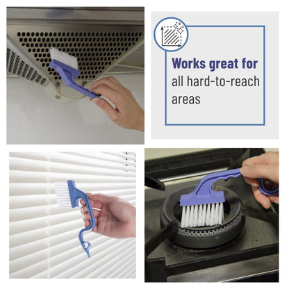 Slick- Window Track Cleaning Brush, 2 Pack, Window Cleaning Brush Tool, Window Groove Cleaning Brush, Window Track Cleaner, Gap Cleaning Brush, Window Groove Cleaning Tool, Orange/Green