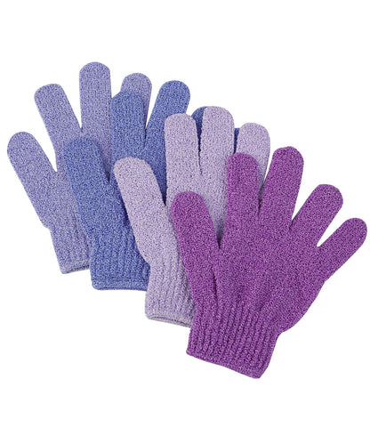 Slick- Exfoliating Gloves, 4 Pcs, Skin Exfoliator for Body, Shower Gloves, Scrub Gloves Exfoliating, Exfoliating Body Scrub Gloves, Loofah Glove, Exfoliation Mitt, Bath Gloves