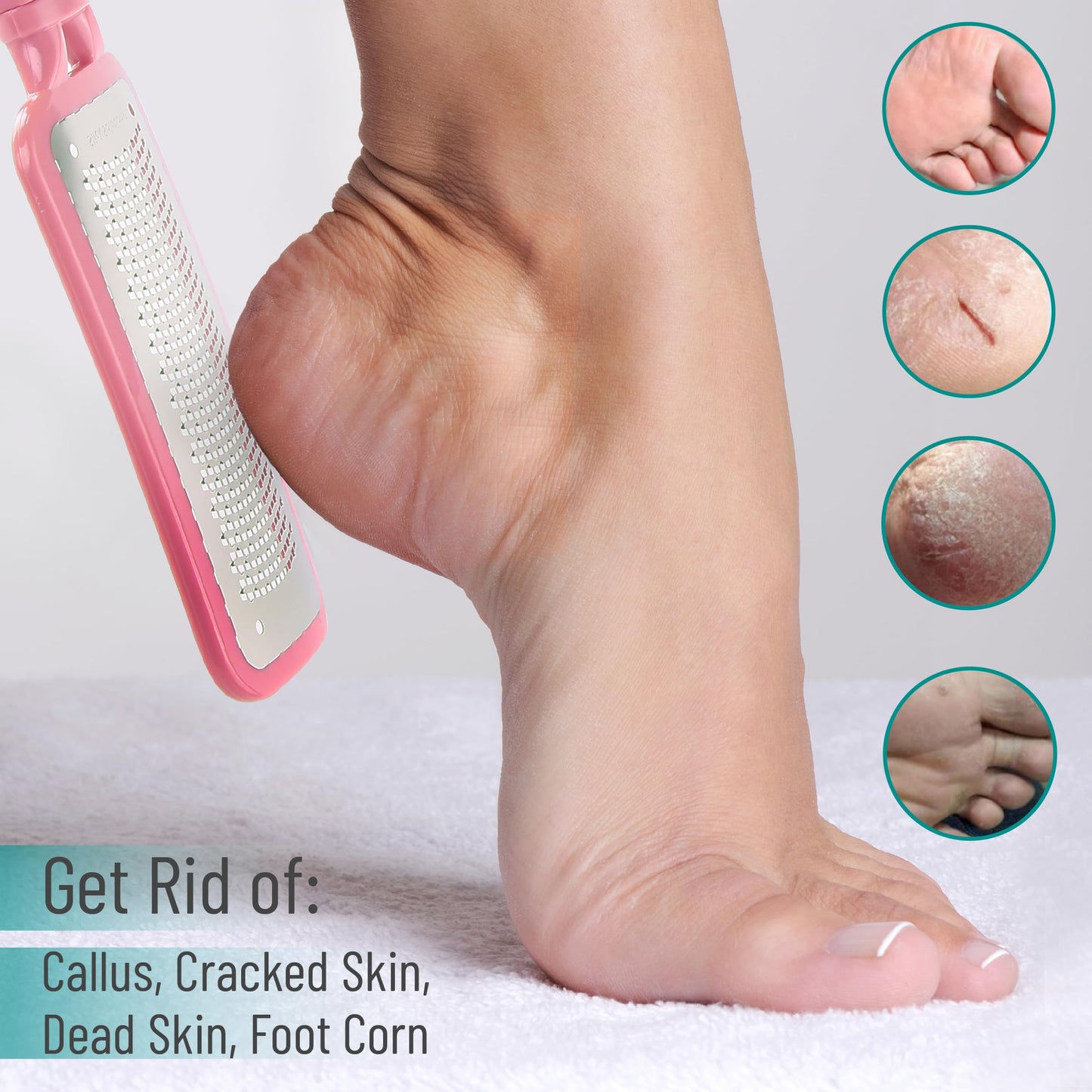 Slick- Foot File Callus Remover, Foot Scraper for Dead Skin, Foot Scrubber, Foot Rasp, Heel Scraper, Foot Grater for Dead Skin, Callus Remover for Feet, Foot File, Foot Callus Remover
