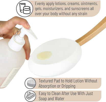 Slick- Bamboo Back Scratcher and Lotion Applicator