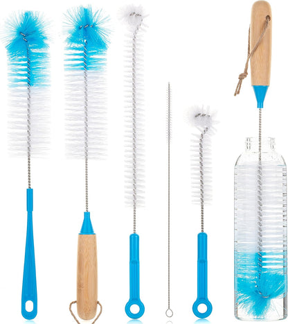 Slick- Bottle Brush Cleaner Set, 5 Pack, Water Bottle Brush, Bottle Brushes for Cleaning, Water Bottle Cleaner Brush, Bottle Brush Set, Bottle Cleaning Brushes, Bottle Washer Brush