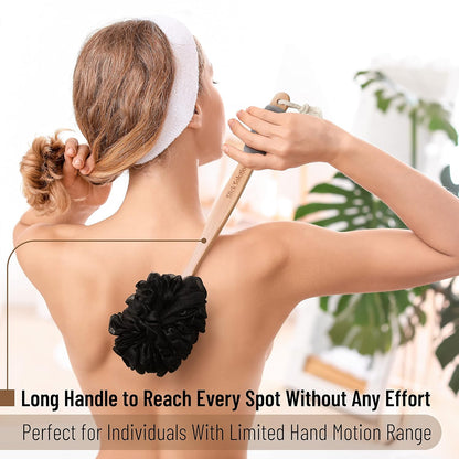 Slick- Lotion Applicator and Loofah with Handle