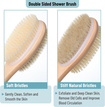 Slick- Bamboo Back Scratcher and Shower Brush