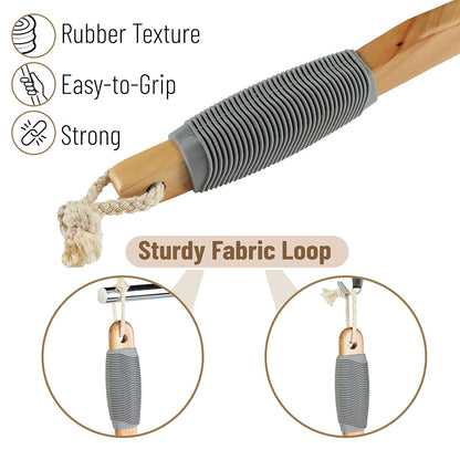 Slick- Lotion Applicator and Loofah with Handle