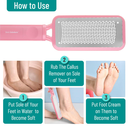 Slick- Foot File Callus Remover, Foot Scraper for Dead Skin, Foot Scrubber, Foot Rasp, Heel Scraper, Foot Grater for Dead Skin, Callus Remover for Feet, Foot File, Foot Callus Remover