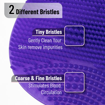 Slick- Silicone Facial Cleansing Brush, 4 Pack, Silicone Face Scrubber Exfoliator, Face Exfoliator Scrubber, Facial Scrubber for Face Cleanser Brush, Exfoliating Face Scrubber, Face Brush