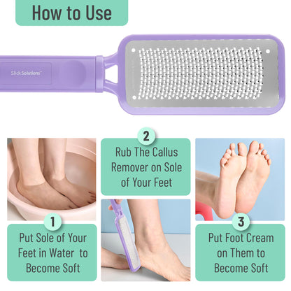 Slick- Foot File Callus Remover, Foot Scraper for Dead Skin, Foot Scrubber, Foot Rasp, Heel Scraper, Foot Grater for Dead Skin, Callus Remover for Feet, Foot File, Foot Callus Remover
