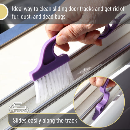 Slick- Window Track Cleaning Brush, 2 Pack, Window Cleaning Brush, Window Groove Cleaning Brush, Window Track Cleaner, Gap Cleaning Brush, Window Groove Cleaning Tool, Window Cleaning Brush Tool