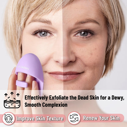 Slick- Silicone Facial Cleansing Brush, 4 Pack, Silicone Face Scrubber Exfoliator, Face Exfoliator Scrubber, Facial Scrubber for Face Cleanser Brush, Exfoliating Face Scrubber, Face Brush