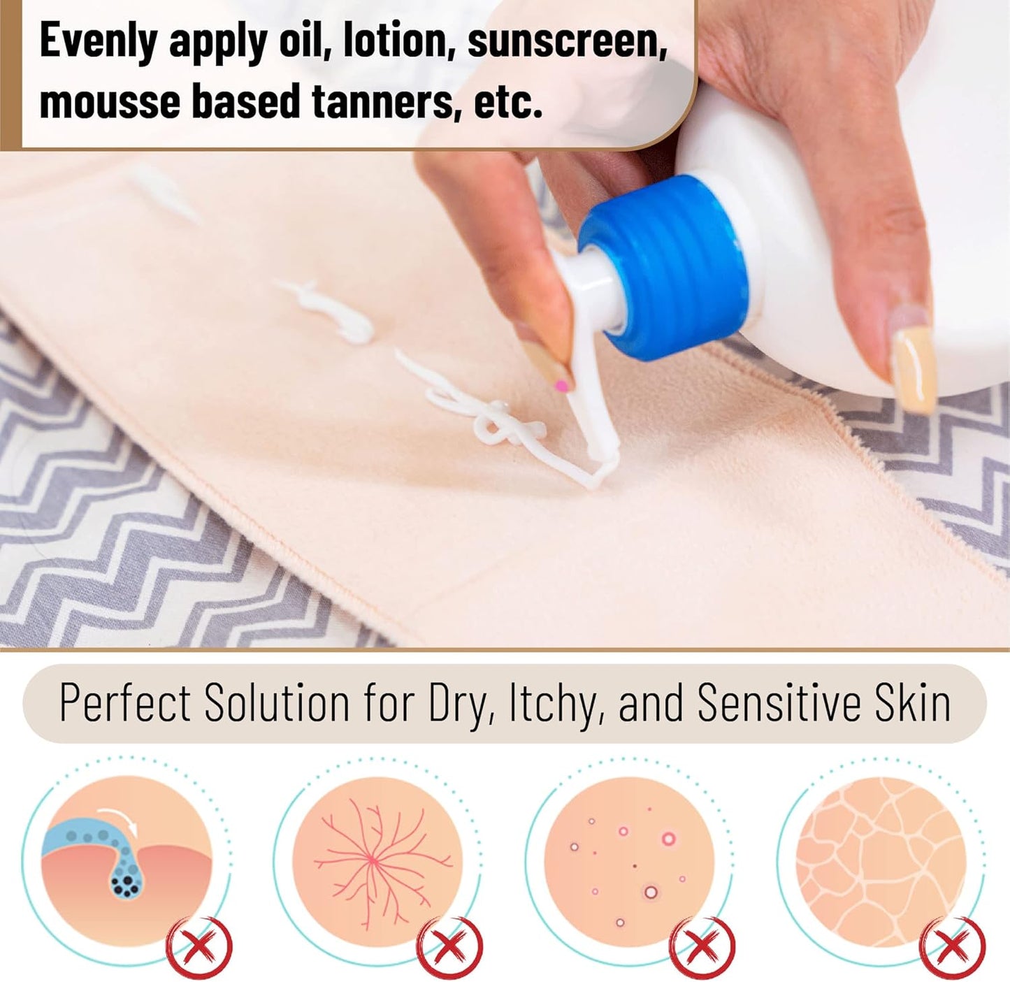 Slick- Lotion Applicator for Your Back - Easy Application of Lotions and Creams - Smooth and Even Application to Entire Back - Sunscreen Applicator for Back