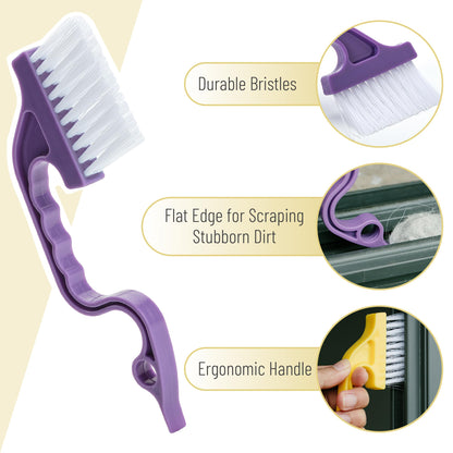 Slick- Window Track Cleaning Brush, 2 Pack, Window Cleaning Brush, Window Groove Cleaning Brush, Window Track Cleaner, Gap Cleaning Brush, Window Groove Cleaning Tool, Window Cleaning Brush Tool