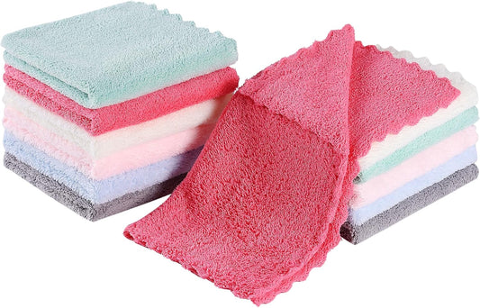Slick- Baby Washcloths, 10"x10", 12 Pack, Colorful Wash Clothes for Baby, Washcloths Baby, Kids Washcloths, Soft Washcloths, Newborn Washcloth, Soft Baby Washcloths, Baby Face Cloths, Infant Washcloth